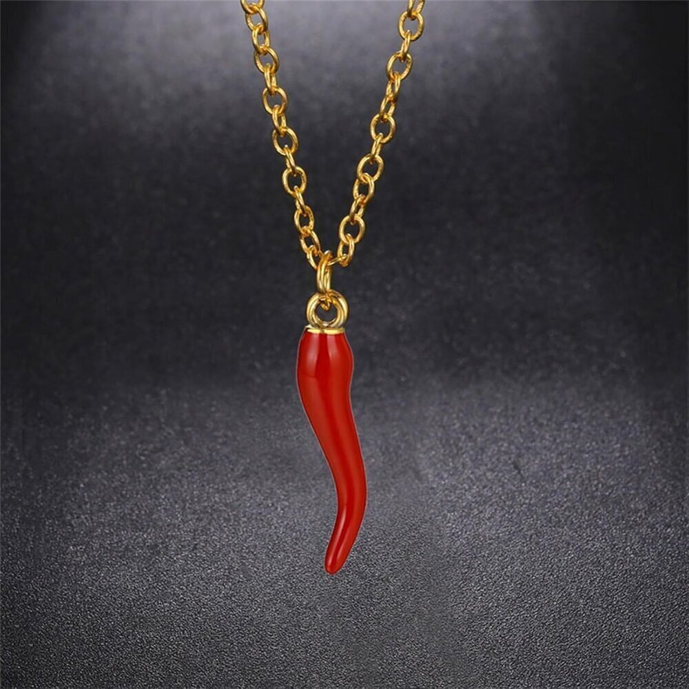 14K Gold Plated Italian Horn Necklace for Women Men Talisman Amulet Jewelry